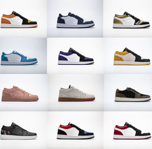 

с коробкой 2019 Mens низкий Баскетбол обувь 1s Черный Toe суд Фиолетовый Разрушенные Backboard Марка Дизайнер Спортивная обувь Мода тапки