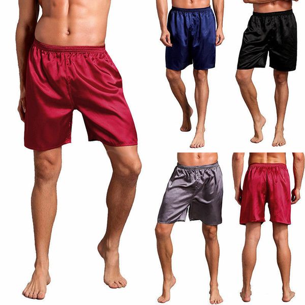 

plus size mens silk satin pajamas shorts sleepwear loungewear pajama, White;black
