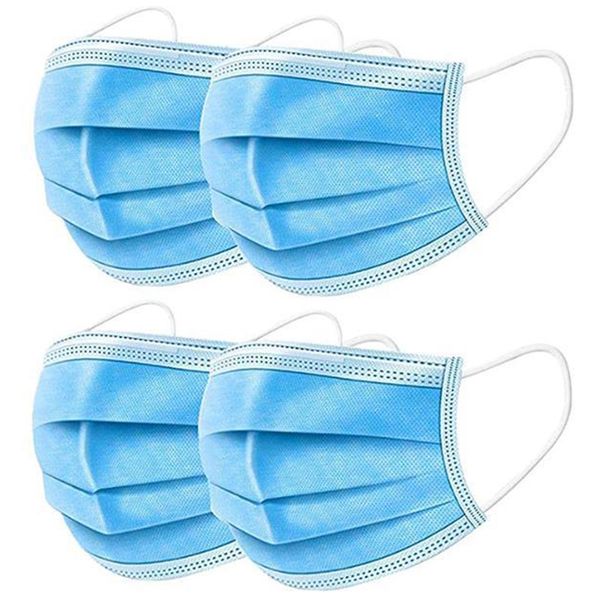 

50pcs disposable face masks disposable 3 layers dustproof mask facial protective cover masks set anti-dust mask ship