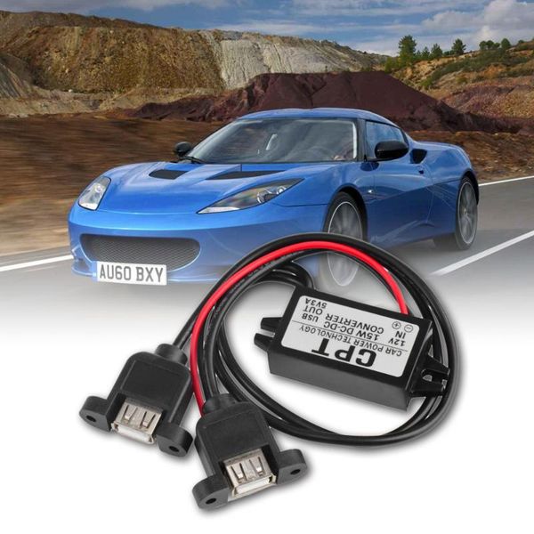 

top конвертер модуль 12v 5v 3a для 15w duble выход usb адаптер питания с защитой от перегрузки / перегрузки по току / низкого напряжения защ
