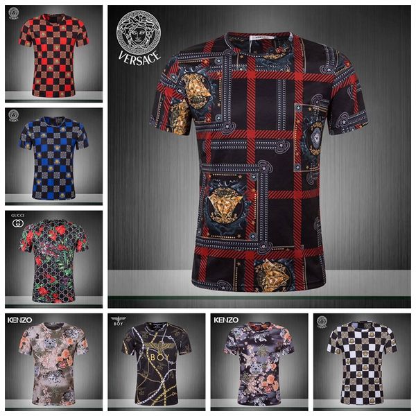 

19SS лето AAA высокое качество модные мужские печати бутик с коротким рукавом футбол