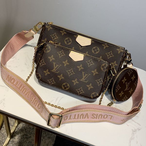 

multi pochette accessoires hybrid cross-body bag with multiple pockets mini monogram pattern brings together a pochette accessoires