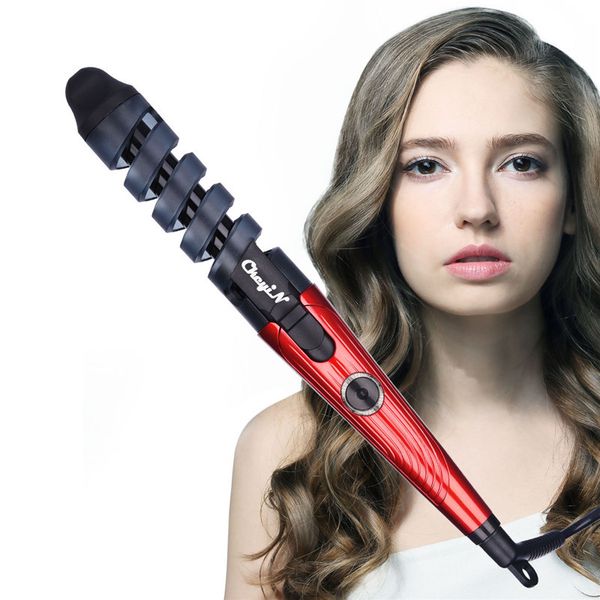

professional hair curler electric ceramic magic spiral hair curling iron wand salon fast heating hair styler styling tools 35