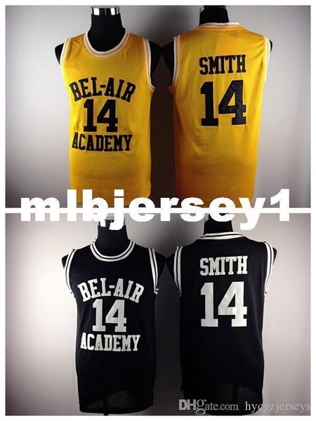 

accept drop ship bel air academy #14 will smith banks stitched basketball jerseys the fresh prince of bel-air basketball jersey ncaa college, Black;blue