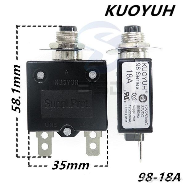

taiwan kuoyuh 98 series-18a overcurrent protector overload switch