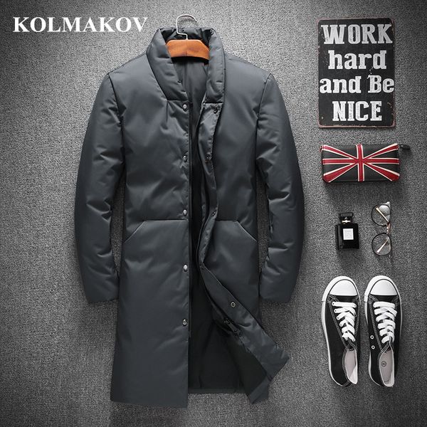 

kolmakov men clothes 2018 new arrival duck down coats for men winter thicken mens parkas m-4xl casual down jackets masculino, Black