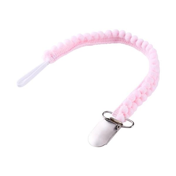 

pompom baby teething pacifier clips soother nipple holder anti drop chain