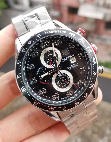 

new luxury 2813 men's mechanical stainless steel automatic movement watch sports designer mens self-wind watches tag men wristwatches b, Slivery;brown