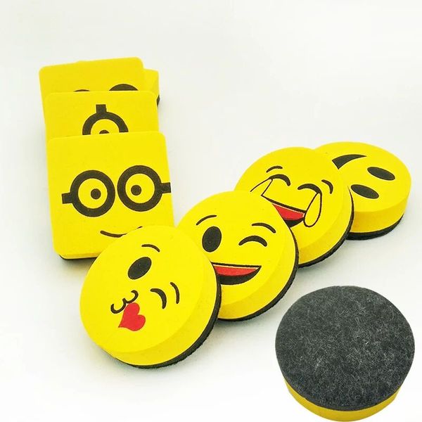 

желтый усмешки белой доски eraser магнитная доска резинки протрите сухой школа blackboard маркер очистители 6 стилей случайным отправленные