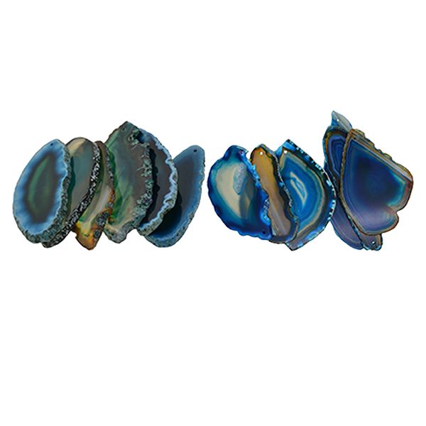 

хрустальные нарезанные агатовые подвески с просверленным отверстием набор из 12 штук, Black