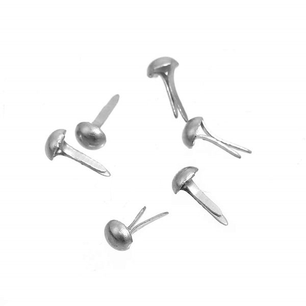 

doreenbeads iron alloy brads scrapbooking embellishment for diy craft making findings round silver color 6mm*3mm 20pcs/set