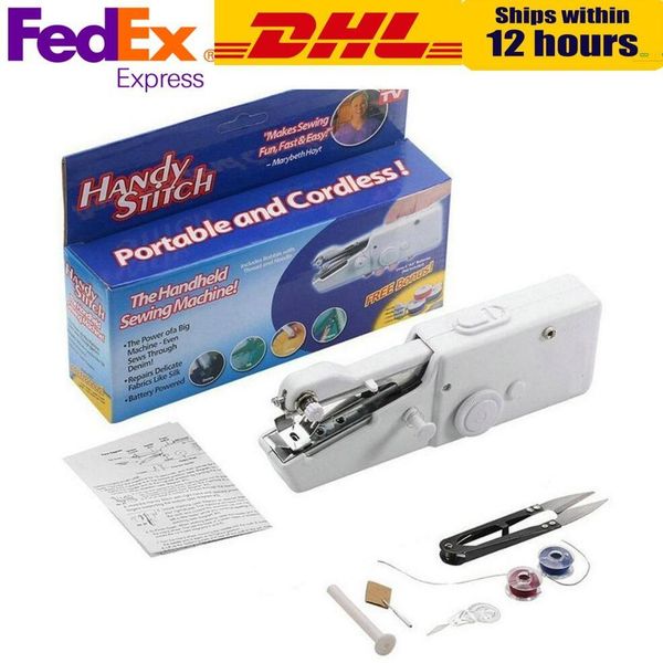 

usa portable sewing machine quick stitch sew compact mini electric hand held travel clothes fabrics sets fy7066