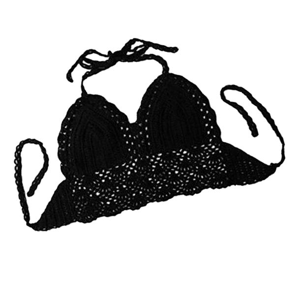 

women's knit mesh crochet hollow bikini cover up bar bathing swimwear, White;black