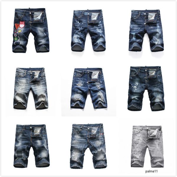 

dsquared2 jeans ds2 qsq dsquared2 короткие джинсы прямые отверстия узкие джинсы случайные джинсовой ночной клуб синий хлопок лето мужчины бр, Blue