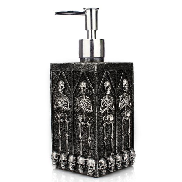 2019 Bathroom Decorative Soap Dispenser Skull Resin Liquid Design Square Lotion Dispenser Pump Holder Vanities Counterto Kitchen Bat From