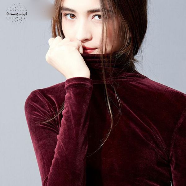 

падение женщины рубашки с длинным рукавом рубашки основывая velvet водолазка comfy эластичный basic ladey и tshirts blusas, White