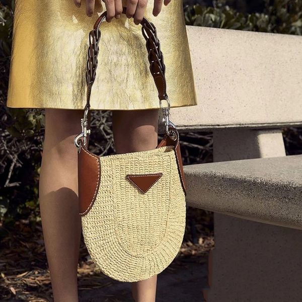 

summer fashion handmade straw bag seaside holiday bag female 2020 new casual shoulder bags women purse and handbags
