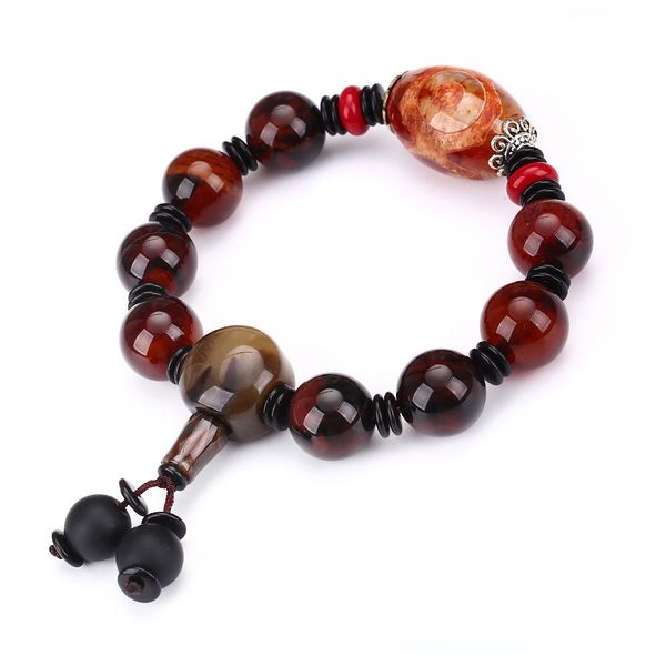 

silver agate bracelet men bracelet agate certified power natural stone chakra healing beads reiki energy tianzhu tibet, Golden;silver