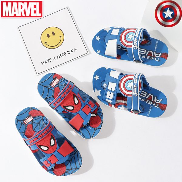 

new summer children' hero slippers kids boy antiskid soft bottom home bath shoes toddler students' kindergarten slippers so012, Black;grey