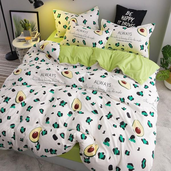

38avocado пододеяльник королева полный король одноместный размер дети мультфильм пододеяльник постельное белье удобный комплект постельных п
