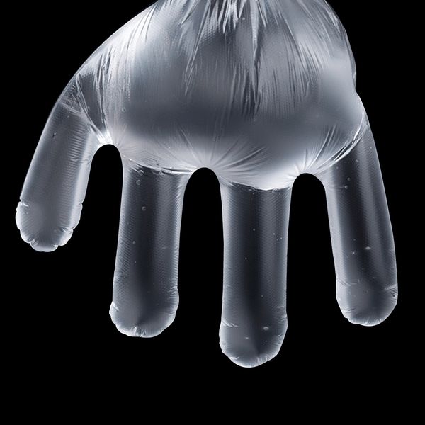 

disposable clear gloves kids pe transparent sanitary single use non-slip gloves for school disposable gloves 21*10.5cm