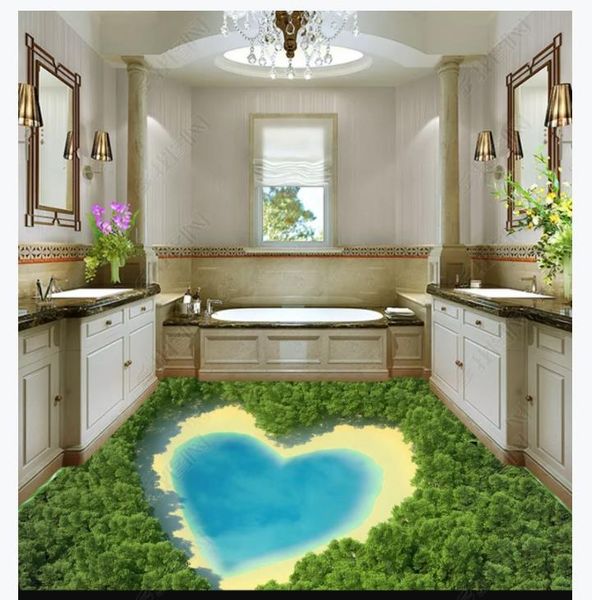 3d Custom Self Adhesive Waterproof Photo Floor Mural Wallpaper Fresh Plant Flowers And Plants 3d Floor Tiles Three Dimensional Painting
