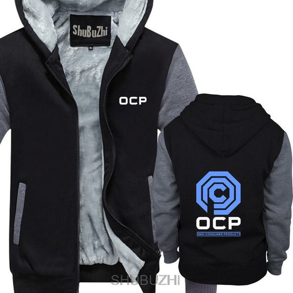 

ocp omni consumer products thick hoodies robocop movie detroit alex murphy casual pride thick hoodies men sbz4521, Black