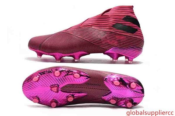 

mens высокого качества футбол бутсы nemeziz 19,3 laceless fg 19 х messi популярного nemeziz 19 high голеностопных открытой обуви футбол добы