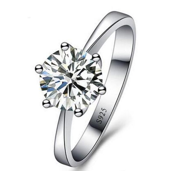 

romantic wedding rings jewelry cubic zirconia ring for women men 925 sterling silver rings accessories, Golden;silver