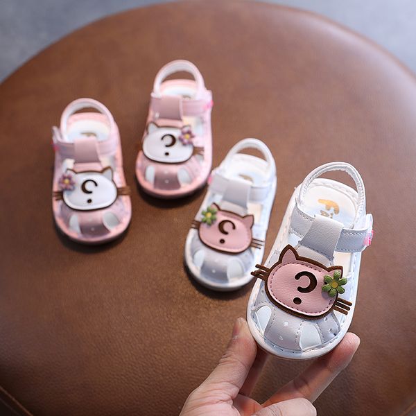 

2020 summer new children baby girl shoes cartoon sandals fashion sweet cute sneaker shoes, Black;red