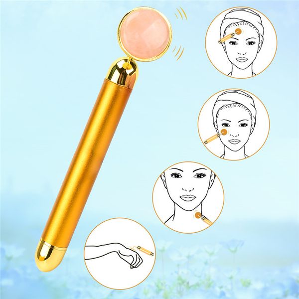 

wholesale electric massage natual jade roller facial massage jade roller for face 24k vibrating electric face up vibrators beauty bar