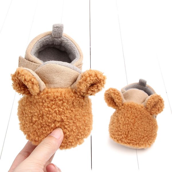 

0-18m baby girls boys cartoon cozy coral velvet snow boots shoes newborn baby winter supper keep warm soft sole boots plush