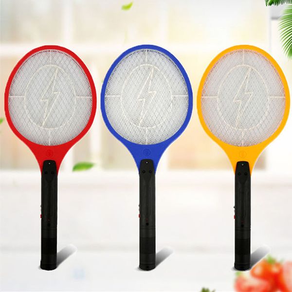 

electric mosquito swatter battery type three-layer super-large mesh fly swatter