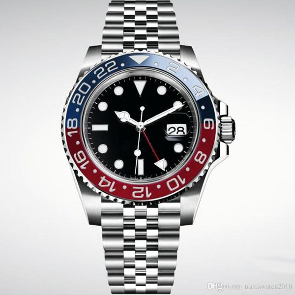 

2019 new arrival mens wristwatch basel red blue stainless steel watch 126600 automatic movement mens watch, Slivery;brown