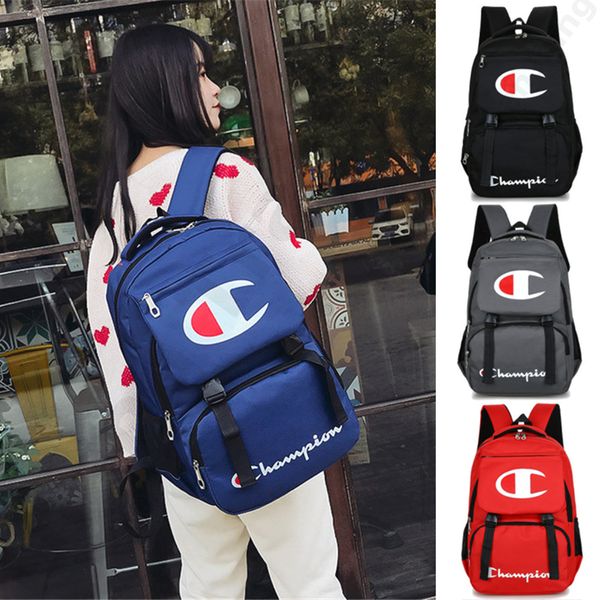 

champions backpack fashion lapbackpacks preppy style kids school shoulder bag men women zipper travel bags 44*30*12cm 4 color c3192