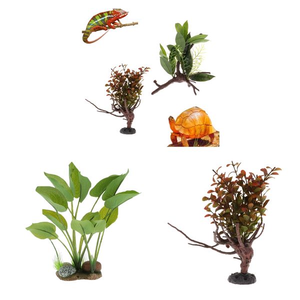

2x reptile tank water simulation plants for reptile bearded dragons geckos