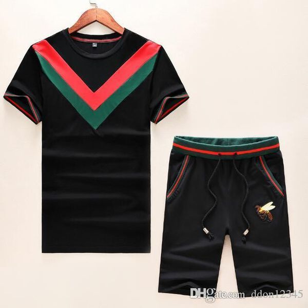 

summer men's designer tracksuits with letters sport brand t-shirts&shorts track suits luxury pullover short joggers pants clothing, Gray