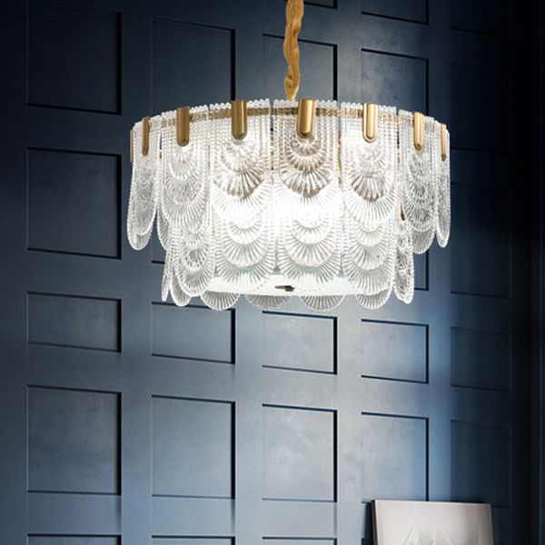

led modern pendant lights fixture romantic bronze hanging lamp glass copper luminaria home indoor lighting living room bedroom lanterna