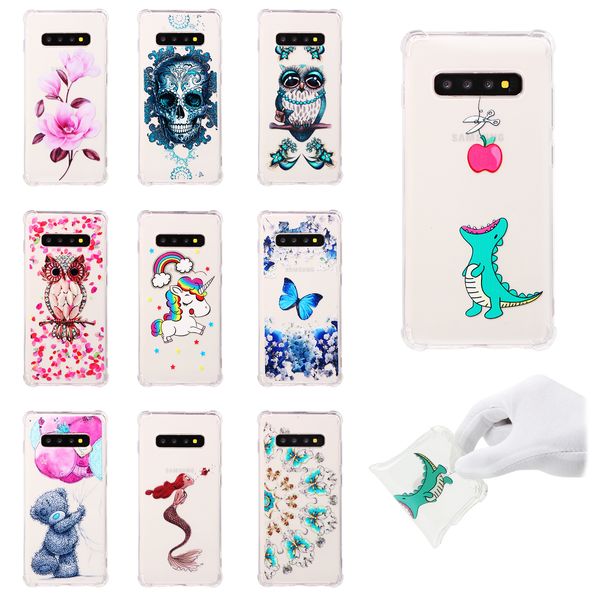 

for samsung galaxy s10+ s10 plus s10e s10 lite a7 2018 a750 j4 plus j6 premium painted tpu cover luxury designer phone cases
