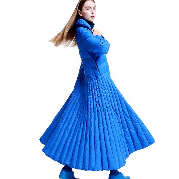 

plus size 6xl down jackets 2019 new fashion women winter coat long slim thicken warm down jacket outwear parkas big skirt j, Black