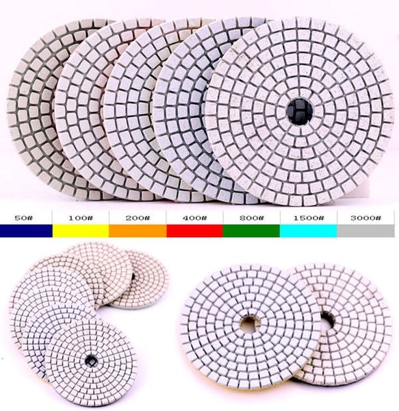 

10pcs/set by grit 3" (80mm) with 2.5mm thickness dry and wet diamond polishing pads with ing