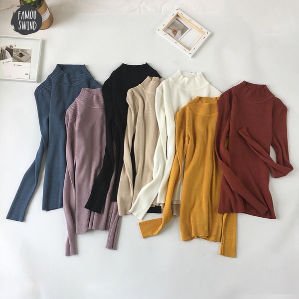 

sweater long sleeve 2019 autumn women pullovers sweater warm winter jerseis turtleneck mujer jumpers jaqueta feminina, White;black