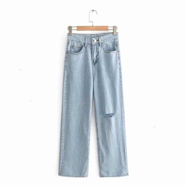 

buy juliet 53 -9100 european and american fashion torn jeans, Blue
