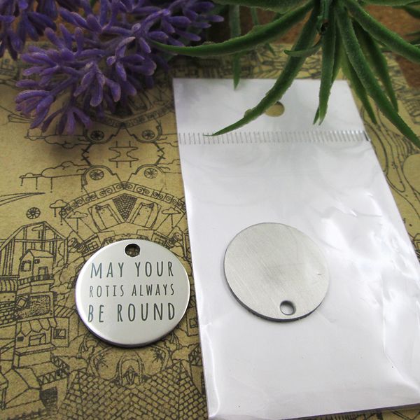 

40pcs--"may your rotis always be round"stainless steel charms more style for choosing diy charms pendants for necklace, Bronze;silver