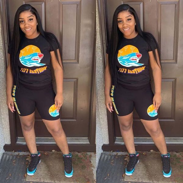 

flyy clothing letters designer women 2pcs suits summer tshirts shorts 2pc outfits suits clothing sets, Gray