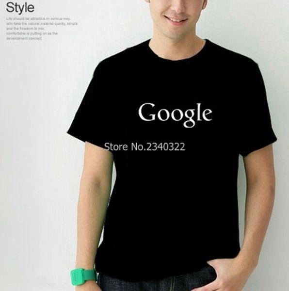 

it programmers google t-shirt male cotton short-sleeved t shirt, White;black