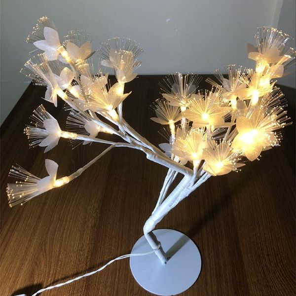 Optische Faser Baum Zweig Farbe Lichter Hochzeit Tisch Lampe String Nachtlicht Maiden Herz Schlafzimmer Dekor Heißer Verkauf 39 5xbC1
