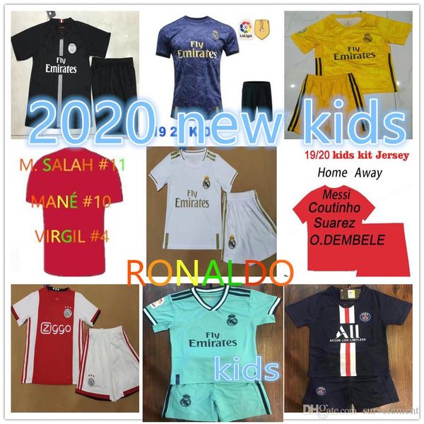 

Top 2019 2020 psg kids kits Real Madrid white soccer jersey designer t shirts ISCO SERGIO RAMOS football jerseys maillot de foot