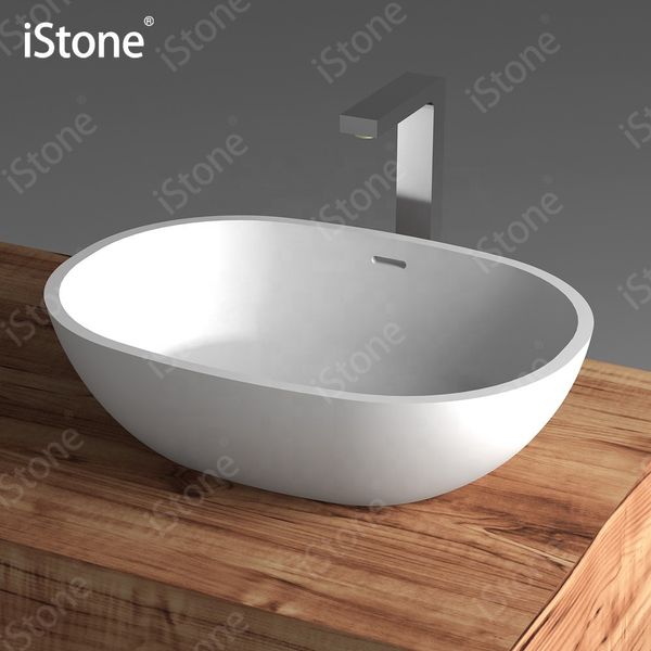 

Bathroom OvalCounter top Wash Sink Fashionable Cloakroom Corian Vanity Wash Basin Solid Surface Resin Lavabo RS38388