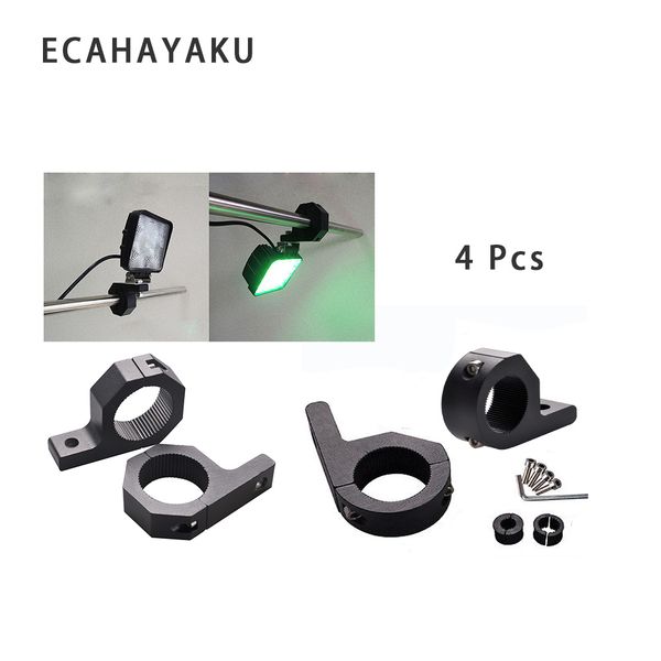 

ecahayaku 4pcs aluminum mounting bracket bull bar clamps 32 52mm roll cage for led fog light holder off road truck for jeep grand